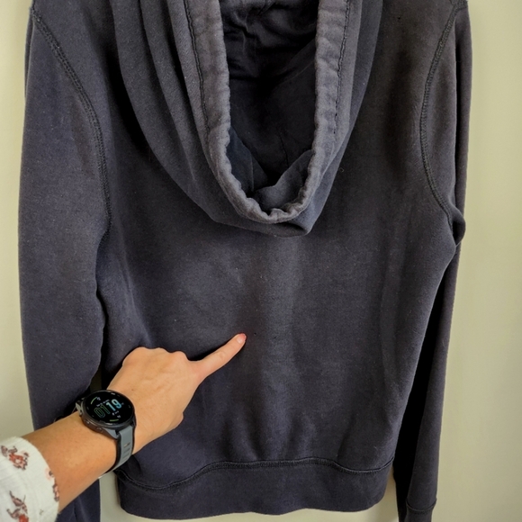 Hollister Y2K 2000s Blue Hoodie Hooded Sweatshirt Size S Puff Letter Spellout - Picture 12 of 14